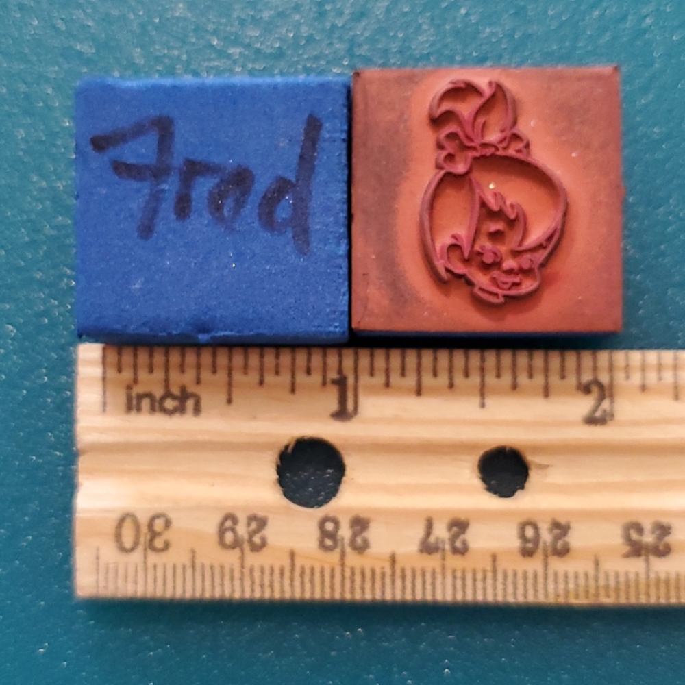 Set of 4 FLINTSTONES Fred Wilma Pebbles Dino rubber stamps card crafts HTF - Picture 6 of 6